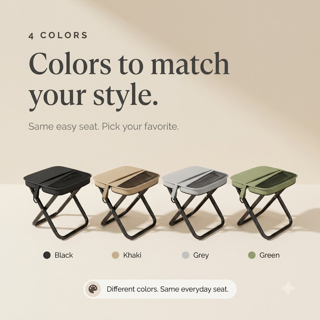 2-in-1 Crossbody Folding Stool – Portable Seat Bag