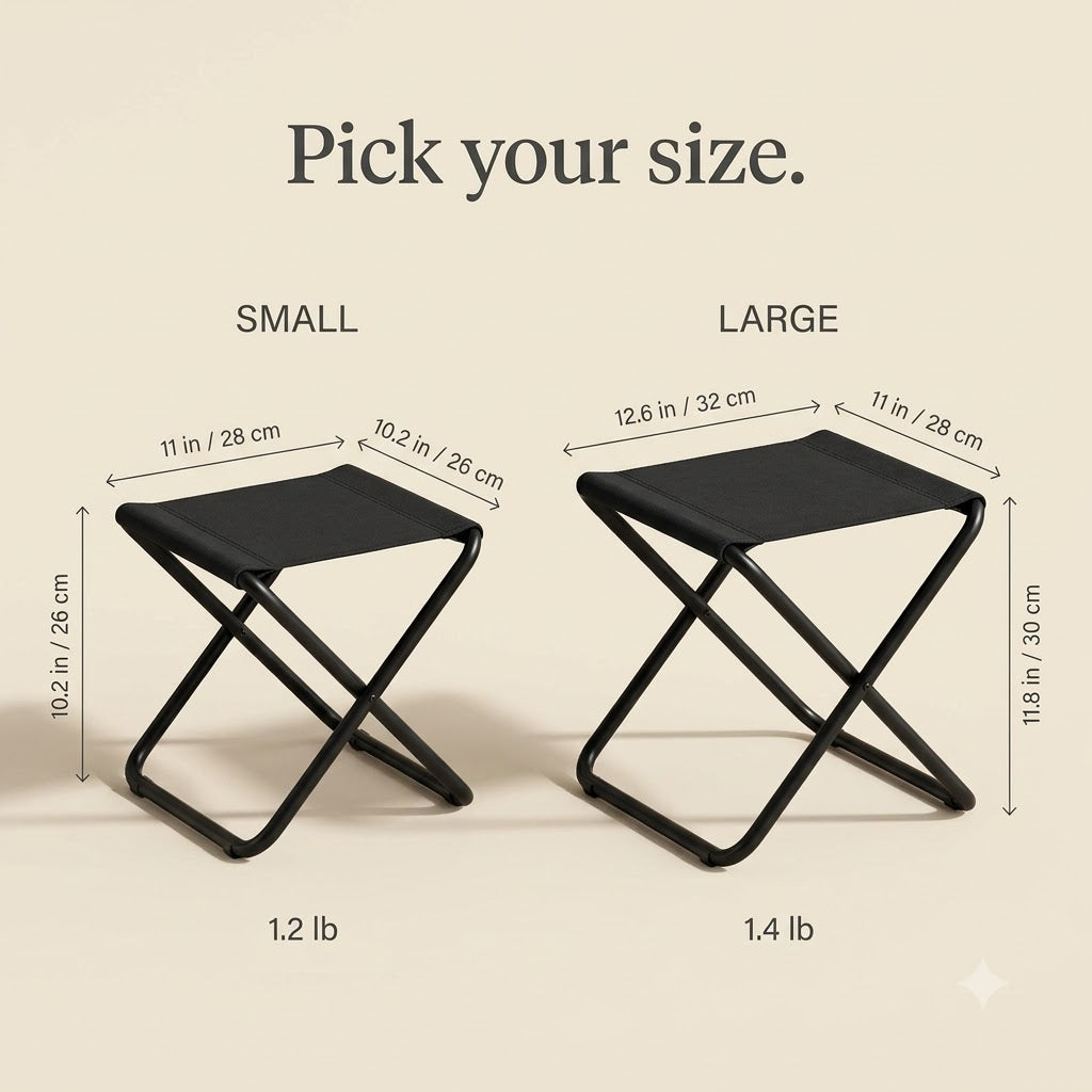 2-in-1 Crossbody Folding Stool – Portable Seat Bag